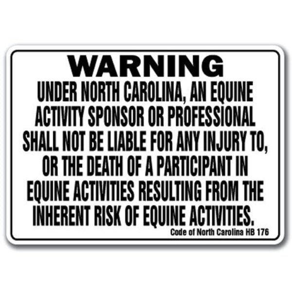 Signmission 14 in Height, 10 in Width, Plastic, 10" x 14", WS-North Carolina Equine WS-North Carolina Equine